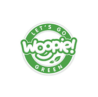 Logo marki Woopie Let's Go Green – ekologiczne zabawki i akcesoria dla dzieci, wspierające rozwój i zrównoważony styl życia.