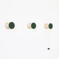 Beech Wood & Ceramic Wall Hook / Knob - Dark Green