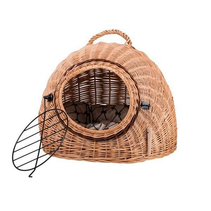 Natural Wicker Pet Carrier Efa With Cushion