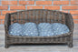Alfie Dark Wicker Bed with Cushion – Wicker Stories