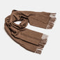 Natural Baby Alpaca Maxi-Scarf with Fringes