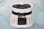 Whitewashed Wicker Cat House Cari With Cushions