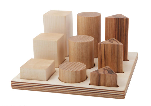 Wooden Shape Sorting Blocks Natural XL – Wooden Story